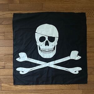 🏴‍☠️ Skull and Crossbones Flag black and white pirate flag EUC